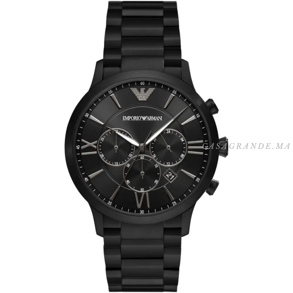 Emporio Armani Mens Quartz Stainless Steel Black Dial 43Mm Watch Ar11349 Watches