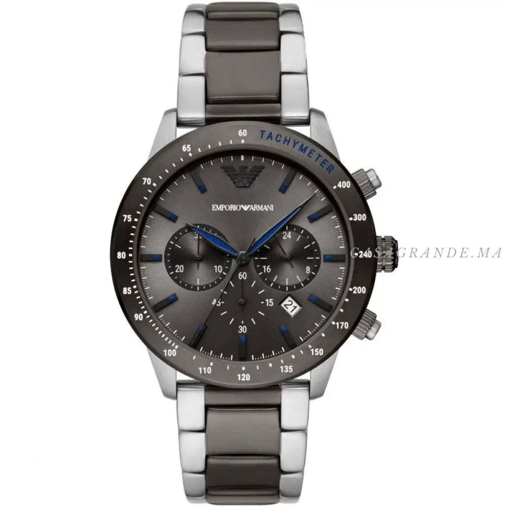 Emporio Armani Mens Quartz Stainless Steel Grey Dial 43Mm Watch Ar11391 Watches