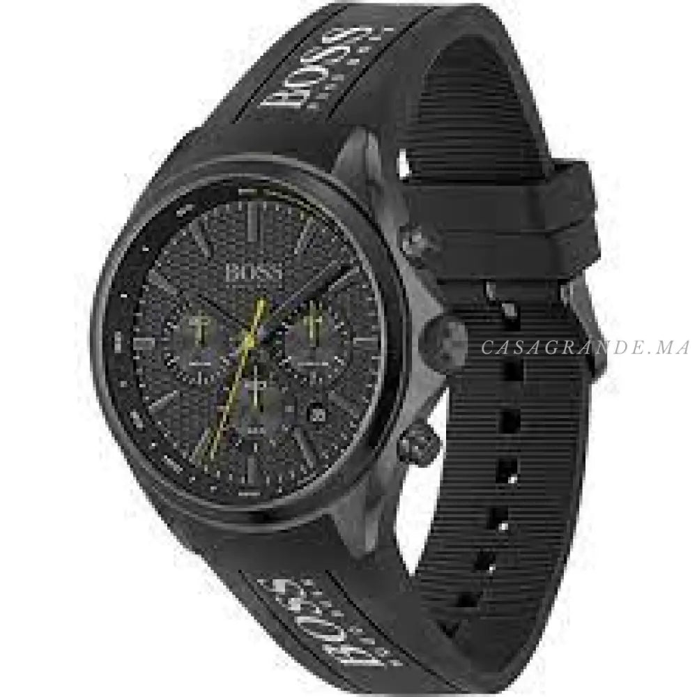 Hugo Boss Mens Sport Quartz Silicone Strap Black Dial 46Mm Watch 1513859 Watches